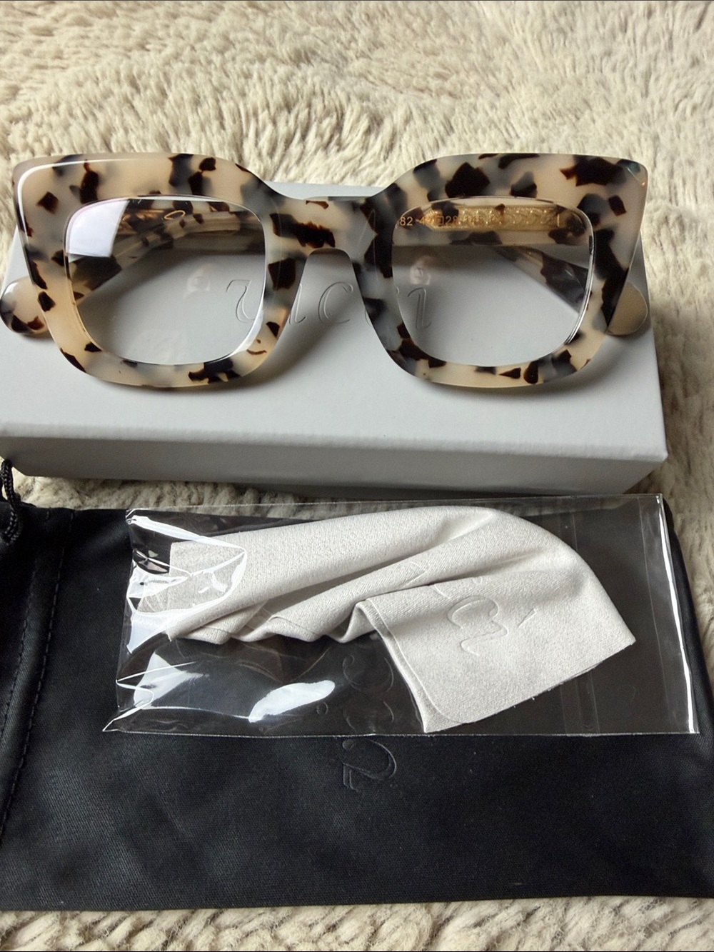 Women’s Tortoiseshell Square Glasses - Beige/Brown